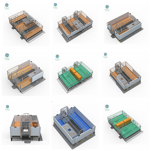 The design and application effect of the farrowing crate