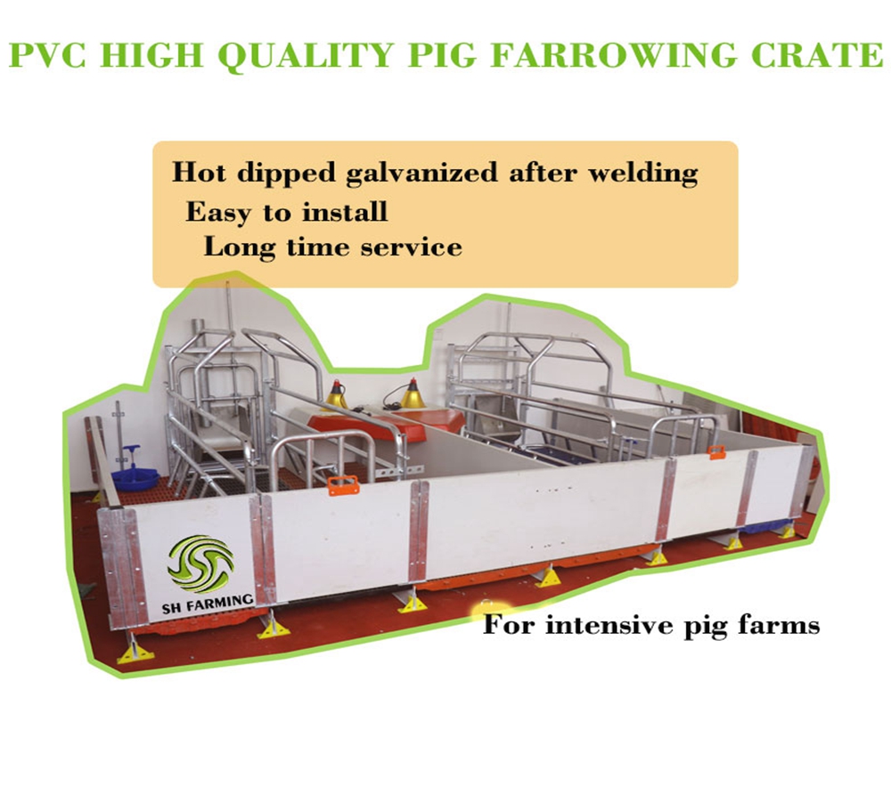 Hot dip galvanizing pig farrowing crate