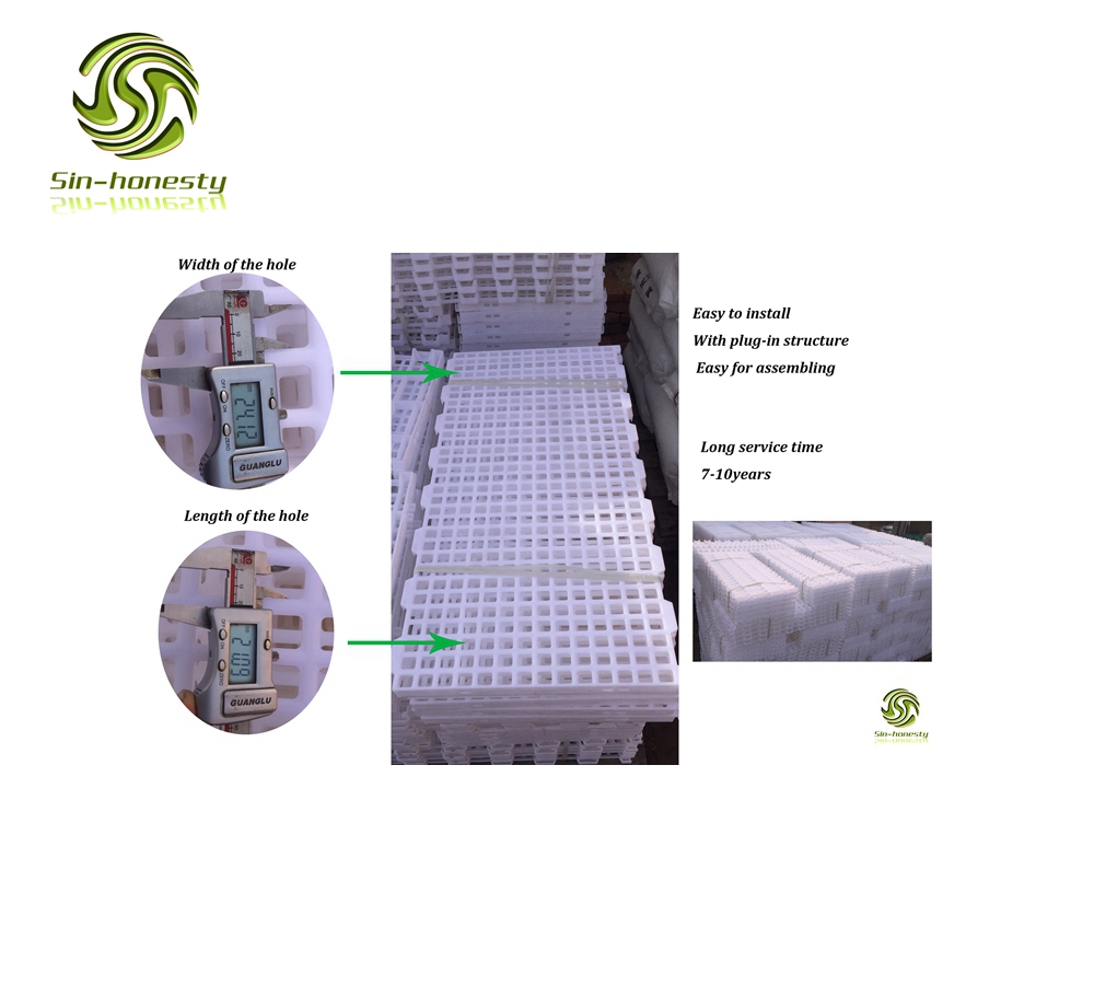 Plastic slatted floor for poultry